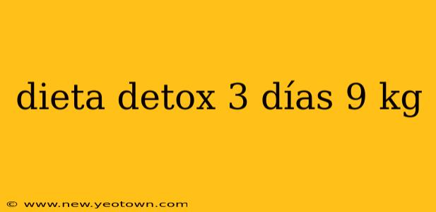 dieta detox 3 días 9 kg