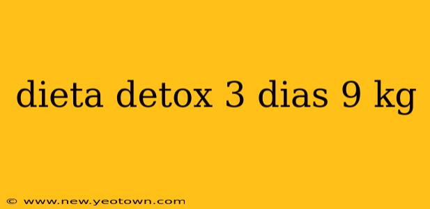 dieta detox 3 dias 9 kg