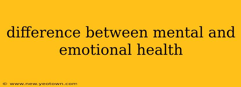 difference between mental and emotional health