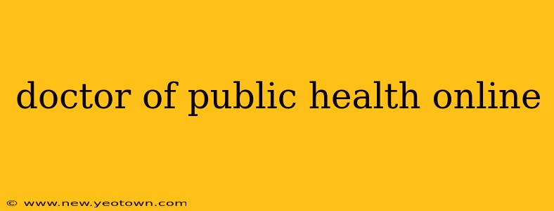 doctor of public health online