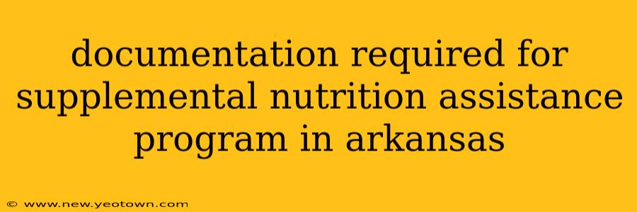 documentation required for supplemental nutrition assistance program in arkansas
