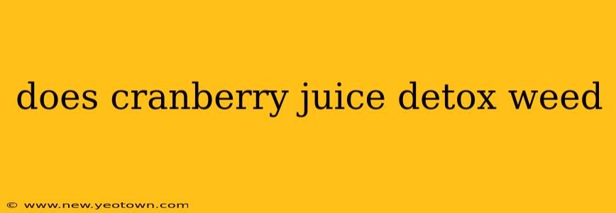 does cranberry juice detox weed