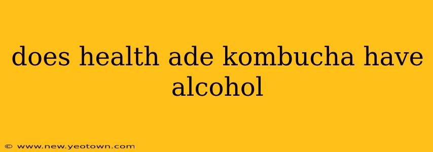 does health ade kombucha have alcohol