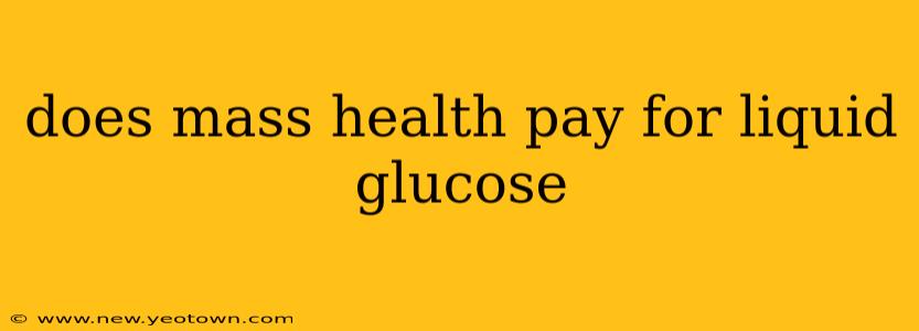 does mass health pay for liquid glucose