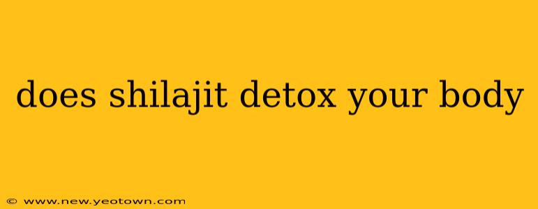 does shilajit detox your body