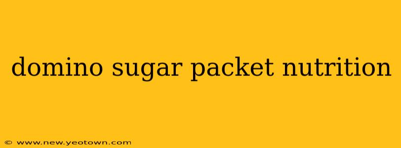 domino sugar packet nutrition