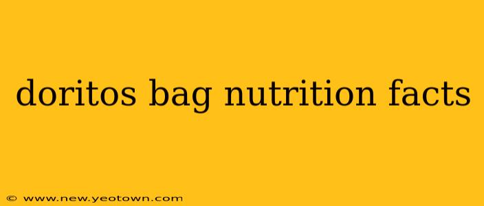 doritos bag nutrition facts
