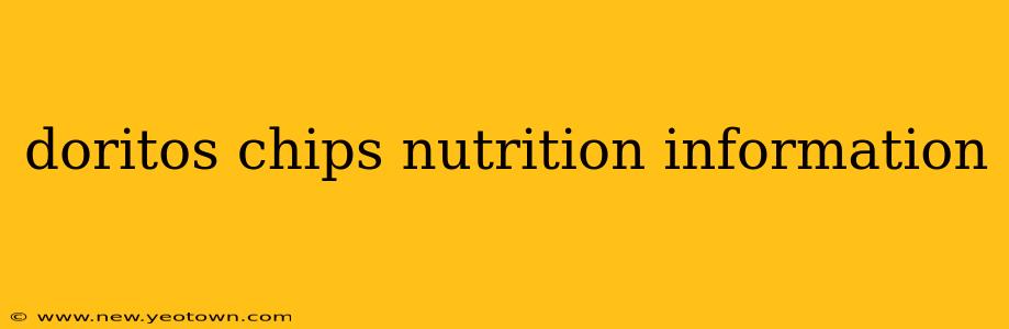 doritos chips nutrition information