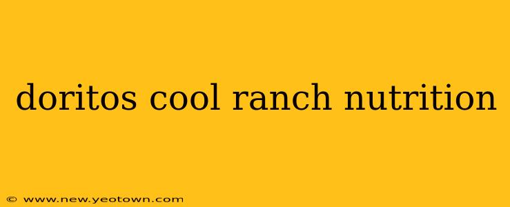 doritos cool ranch nutrition