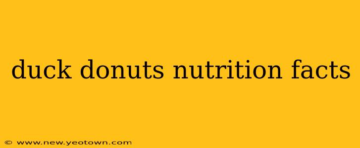 duck donuts nutrition facts