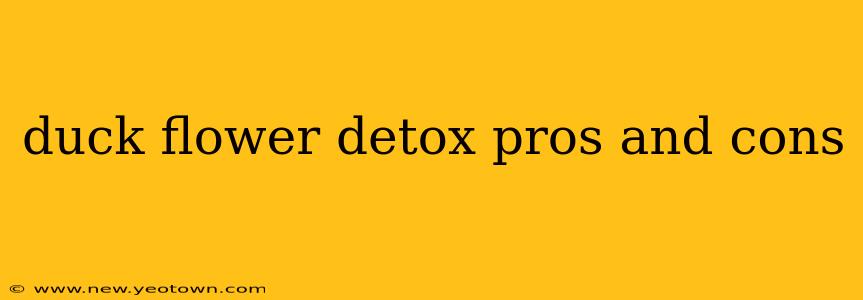 duck flower detox pros and cons