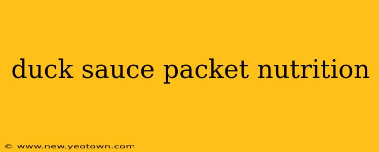 duck sauce packet nutrition