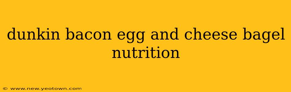 dunkin bacon egg and cheese bagel nutrition