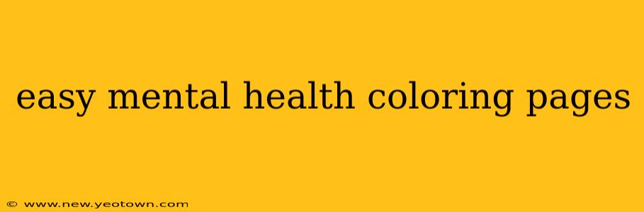easy mental health coloring pages