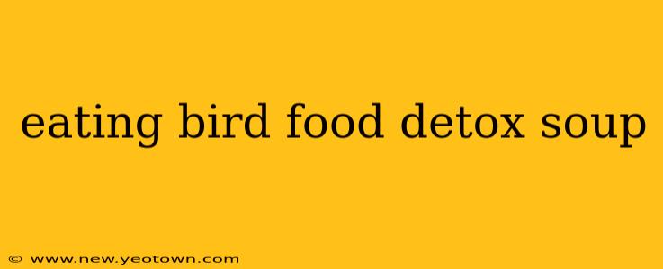 eating bird food detox soup