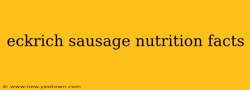 eckrich sausage nutrition facts