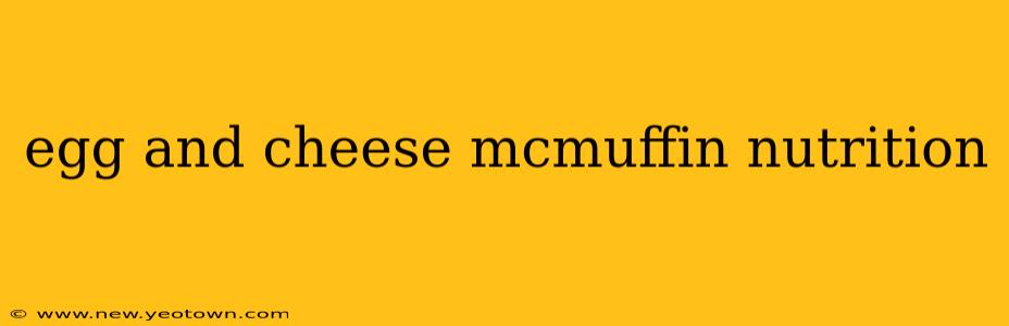 egg and cheese mcmuffin nutrition