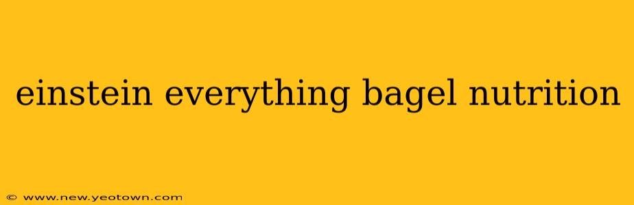 einstein everything bagel nutrition