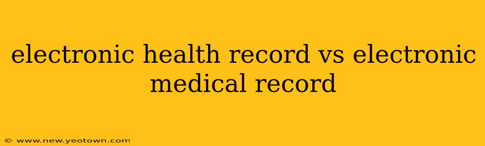 electronic health record vs electronic medical record