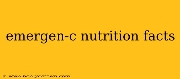 emergen-c nutrition facts