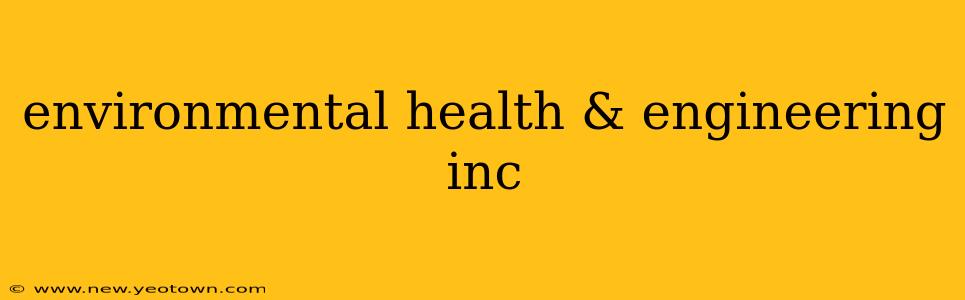 environmental health & engineering inc