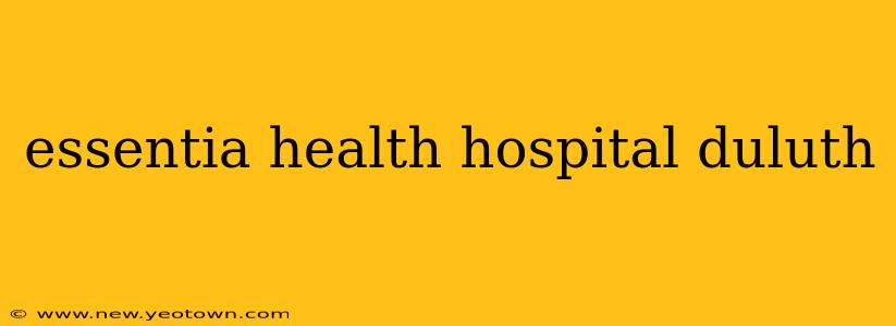 essentia health hospital duluth