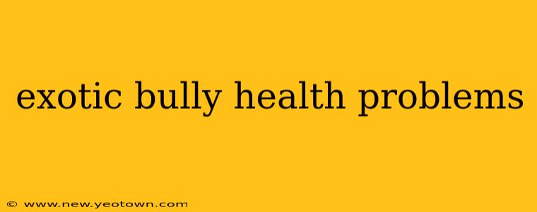 exotic bully health problems