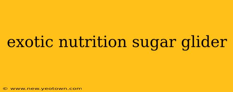 exotic nutrition sugar glider