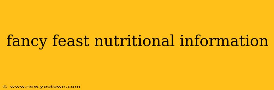 fancy feast nutritional information