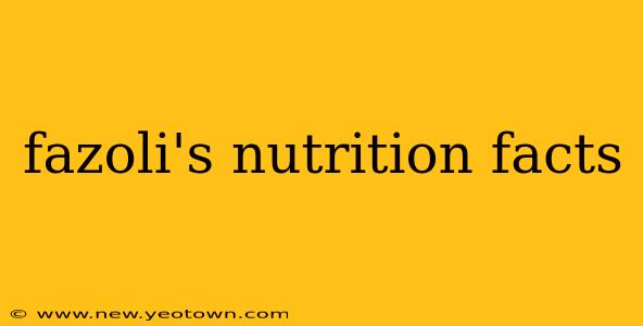 fazoli's nutrition facts