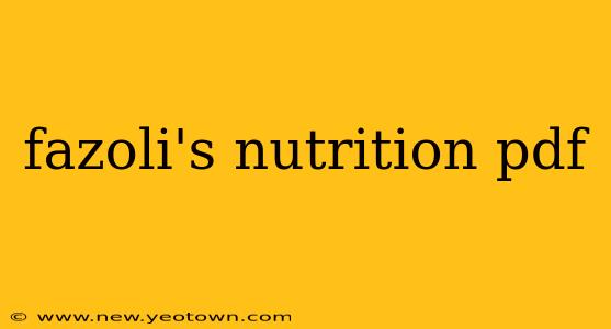 fazoli's nutrition pdf