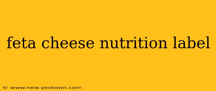 feta cheese nutrition label