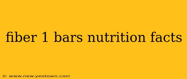 fiber 1 bars nutrition facts