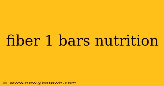 fiber 1 bars nutrition