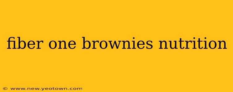 fiber one brownies nutrition