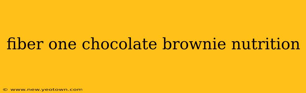fiber one chocolate brownie nutrition