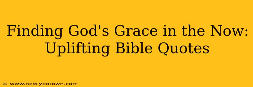 Finding God's Grace in the Now:  Uplifting Bible Quotes