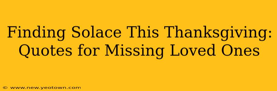 Finding Solace This Thanksgiving: Quotes for Missing Loved Ones