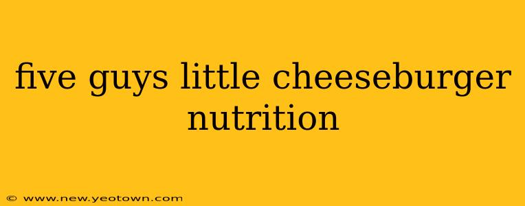 five guys little cheeseburger nutrition