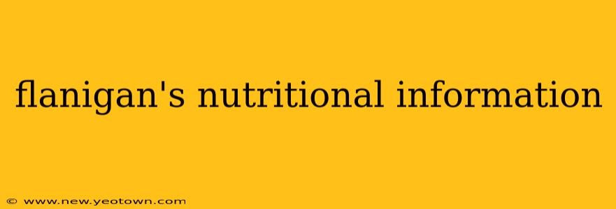 flanigan's nutritional information