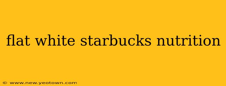 flat white starbucks nutrition