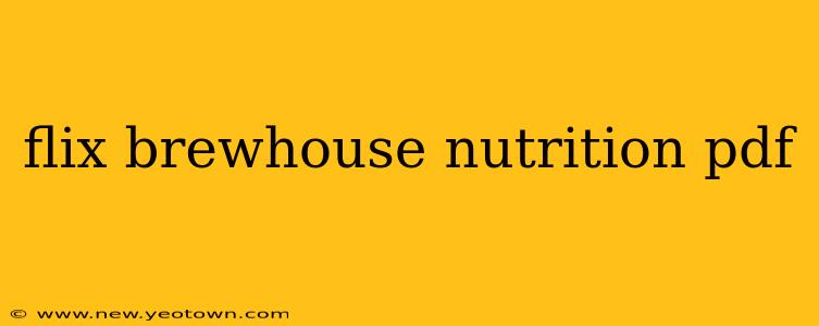 flix brewhouse nutrition pdf