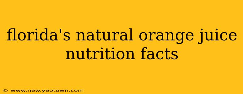 florida's natural orange juice nutrition facts