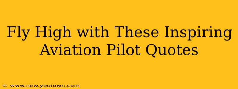 Fly High with These Inspiring Aviation Pilot Quotes