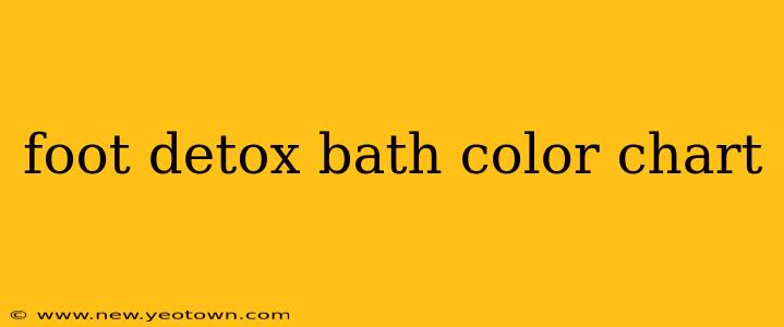 foot detox bath color chart