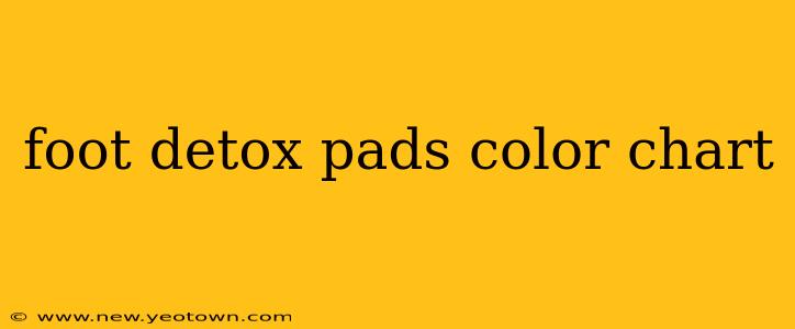 foot detox pads color chart