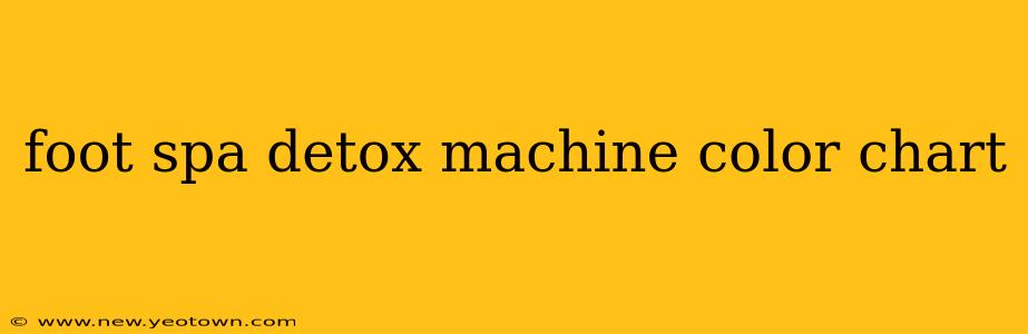 foot spa detox machine color chart