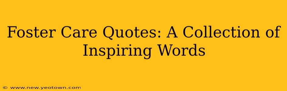 Foster Care Quotes: A Collection of Inspiring Words