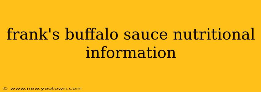 frank's buffalo sauce nutritional information