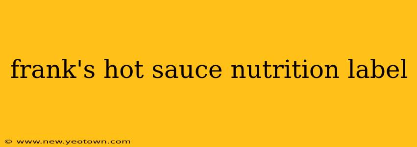 frank's hot sauce nutrition label